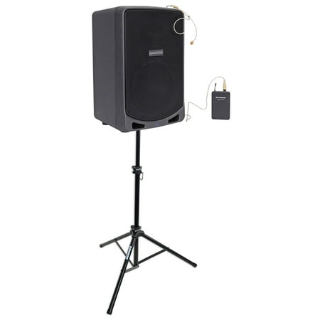 SAMSON XP106WDE 6" Portable Rechargeable Bluetooth PA DJ Speaker+Headset+Stand