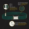 thumbnail image 3 of Hold'em Elastic Belt for Toddler Unisex Kids with Silver Square Buckle - Hunter Green, 3 of 6