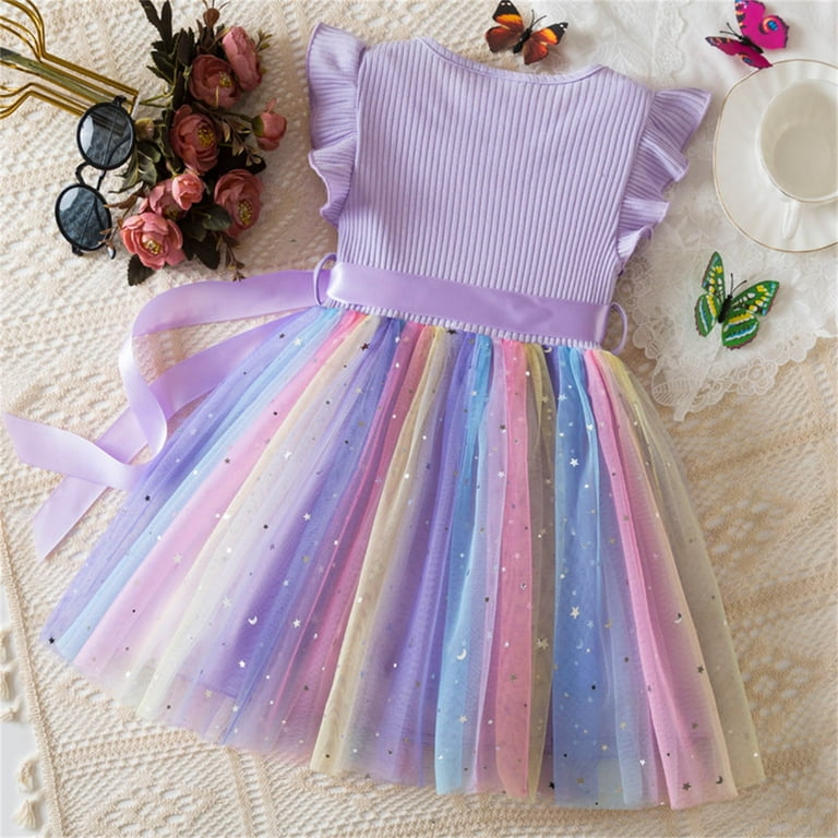 rainbow flare dress Rainbow Mini Flare Dress