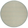 thumbnail image 2 of SAFAVIEH Outdoor LND173L Linden Collection Cream / Aqua Rug, 2 of 7