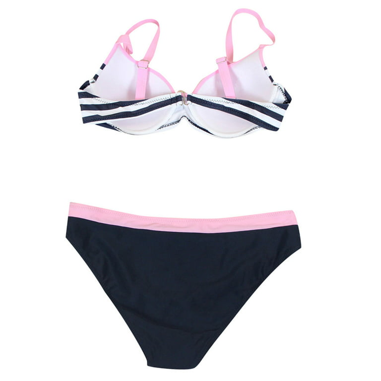 Shiusina Womens Padded Push-up Bra Bikini Set Swimsuit Bathing Suit  Swimwear Beachwear Orange XL