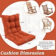 thumbnail image 2 of Kimunuk Outdoor Chair Cushions Set of 2, 42 x 21 x 5 in Non Slip Porch Swing Cushion Seat Back Cushions with Ties for Indoor Patio Rocking Chair, Orange, 2 of 8