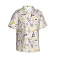 thumbnail image 2 of Daiia Lavender Flowers Hawaiian Shirt for Men Gentle Cotton Regular Short Sleeve Casual-3X-Large, 2 of 9