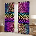 thumbnail image 2 of Castle Fairy Gradient Cheetah Black Out Curtains,Zebra Curtains Pack of 2 (42x63 Each), 2 of 6