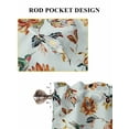 thumbnail image 6 of Green Spring Floral 2 Panel Kitchen Curtains for Small Windows, Summer Botanical Vintage Birds Bathroom Tier Curtain, Short Window Treatment for Bedroom/Living Room 55"x36", 6 of 6