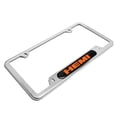 thumbnail image 3 of HEMI Logo Real Carbon Fiber Nameplate Chrome Stainless Steel License Plate Frame, 3 of 8