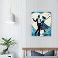 thumbnail image 3 of ARISTURING  Romantic Blue Dance Canvas Prints，Perfect Wedding Anniversary Wall Art Prints Gift for Lovers，Modern Aesthetic Home Décor to Bedroom Living Room，, 3 of 4