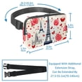 thumbnail image 3 of Valentine's Day Lightweight Adjustable Crossbody Fanny Sling Bag with Extension Strap Unisex, 3 of 7