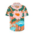 thumbnail image 4 of Njoeus Gym Tops Funny Tshirts Hawaiian Shirt For Men, Mens Big & Tall Shirts, Beach Shirts For Men, Tropical Shirts Men'S Floral Short Sleeve Casual Button Up T-Shirt S-5Xl Dress Shirts For Men Summer, 4 of 5