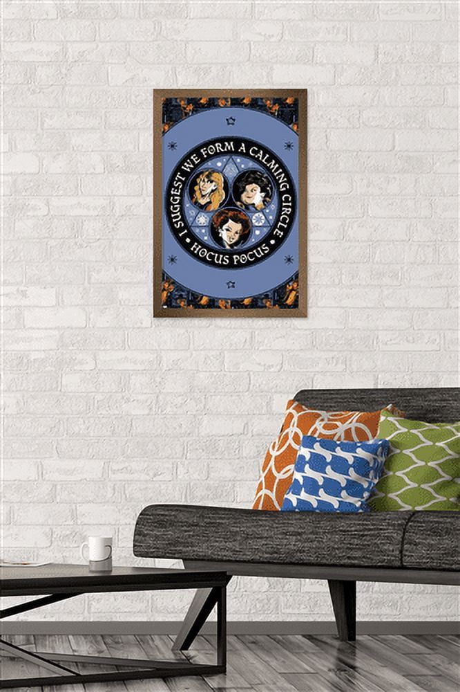 Disney Hocus Pocus - Calming Circle Wall Poster, 14.725" x 22.375", Framed