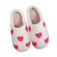 thumbnail image 2 of Women'S Slipper Heart Love Indoor Outdoor House Slipper Fuzzy Fluffy House Shoes Valentine'S Day Gift Cute Flat Slides Pink US: 9.5, 2 of 9