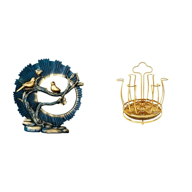 Figura decorativa de resina, escultura, soporte para taza, estante para taza de café, estatua práctica con asa, adecuada para regalar, decoración del