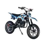 SYX MOTO MK 40cc 4-Stroke Gas Powered Mini Dirt Bike for Kids & Youth, Fully Automatic Entry-Level Off-Road Pit Bike with Speed Governor, Pull Start, Blue