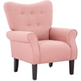 thumbnail image 5 of Hommow Mid Century Wingback Arm Chair,High Back Accent Chair,Pink, 5 of 7