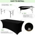 6 Pack Stretch Spandex Table Covers for 8 Foot Tables - 8 FT Universal ...