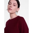 thumbnail image 5 of Scenario Women's Waffle Knit Crewneck Tee with Long Sleeves, Sizes XS-XXXL, 5 of 6