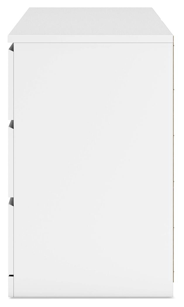 Signature Design by Ashley Onita Modern 6 Drawer Dresser, White