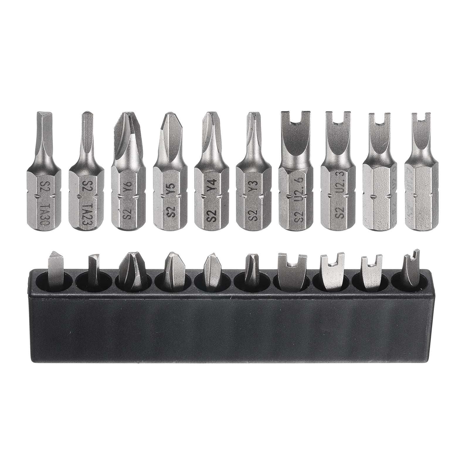 Uxcell 10pcs U-Shaped Y-Shaped Triangle Screwdriver Bits Set U1.7