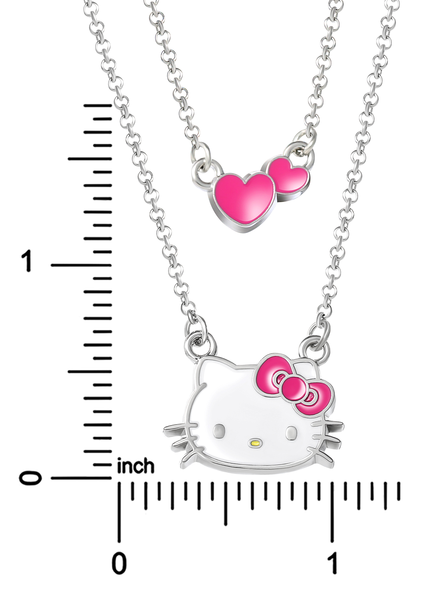 Hello Kitty Girls Enamel Hearts Double Necklace Set - image 4 of 4