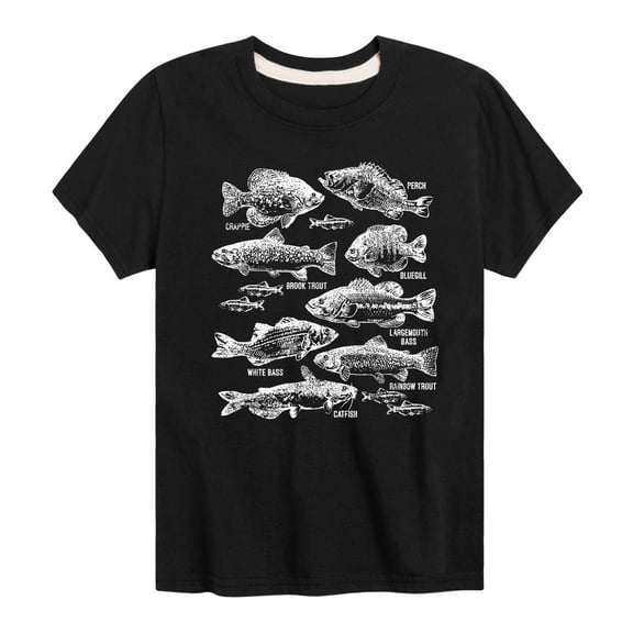 Instant Message - Freshwater Fishes - Toddler And Youth Short Sleeve T-Shirt