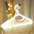 thumbnail image 3 of Clothes Hanger LED Neon Light Colorful Sign Night Lamp Store Decor (White), 3 of 9