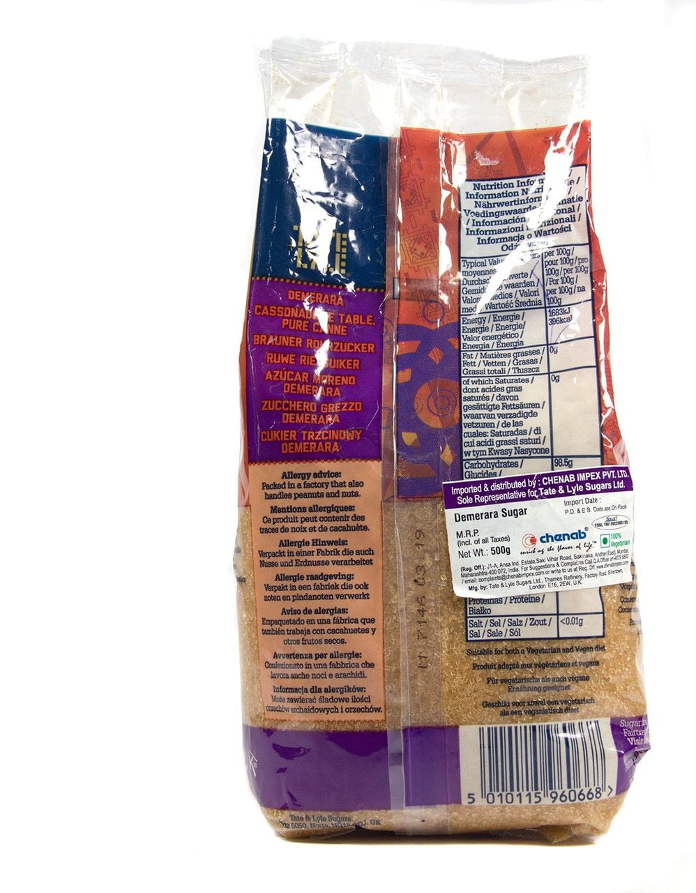 Tate & Lyle Demerara Cane Sugar 500g Bag (Pack of 2), Imported from UK