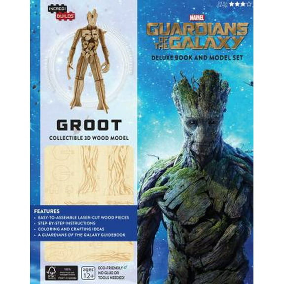 Pre-Owned IncrediBuilds: Marvel: Groot: Guardians of the Galaxy Deluxe Book and Model Set: A Guide to the Cosmic Adventurers (Hardcover) 1682980707 9781682980705