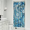 thumbnail image 2 of Artistic Bohemian Paisley Curtain 36x72 Inches, Quick-Dry Polyester with Hooks, Elegant Vintage Floral Pattern for Bathroom Decor, 2 of 5
