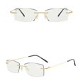 thumbnail image 3 of Men Women Transition Photochromic Rimless Glasses Blue Light Blocking Sunglasses, 3 of 4