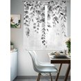 thumbnail image 4 of Grey Eucalyptus Sheer Curtains 63 Inch Length 2 Panels Set, Botanical Leaves Aesthetics Flowers Voile Window Treatment Rod Pocket Curtains Sheers Drapes for Bedroom/Living Room/Kitchen 52x"63"x2, 4 of 7