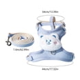 thumbnail image 4 of Dog Cat Harness Cute Flower Breathable Mesh Vest Adjustable Escape Proof for Small Medium Pets Walking Travel by PALIFEUR, 4 of 7