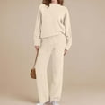 thumbnail image 2 of HAiming Women's Fuzzy Fleece Pajama Sets Long Sleeve Tops Pants Casual Matching 2 Piece Outfits Comfy Soft Loungewear, 2 of 3
