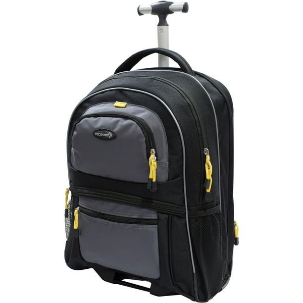 Travelers Club TPRC 19" Rolling Backpack Black
