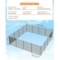 thumbnail image 2 of Pool Fence,Swimming Pool Fence in Ground Pool Safety Fencing, 340 GMS Teslin PVC Mesh Pool Safety Fence with Stainless Steel Legs,Easy DIY Installation, 2 of 7
