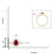 thumbnail image 4 of ANGARA Natural Pear 1.15 ct Ruby and Diamond Halo Split Shank Ring in 14K Yellow Gold for Women (Size-8x6mm) | July Birthstone, Birthday, Anniversary, Jewelry Gift for Women | Natural Ruby Ring, 4 of 8