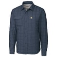 thumbnail image 2 of Men's Cutter & Buck  Anthracite Notre Dame Fighting Irish Alumni Logo Rainier PrimaLoft Eco Insulated Quilted Button-Up, 2 of 3