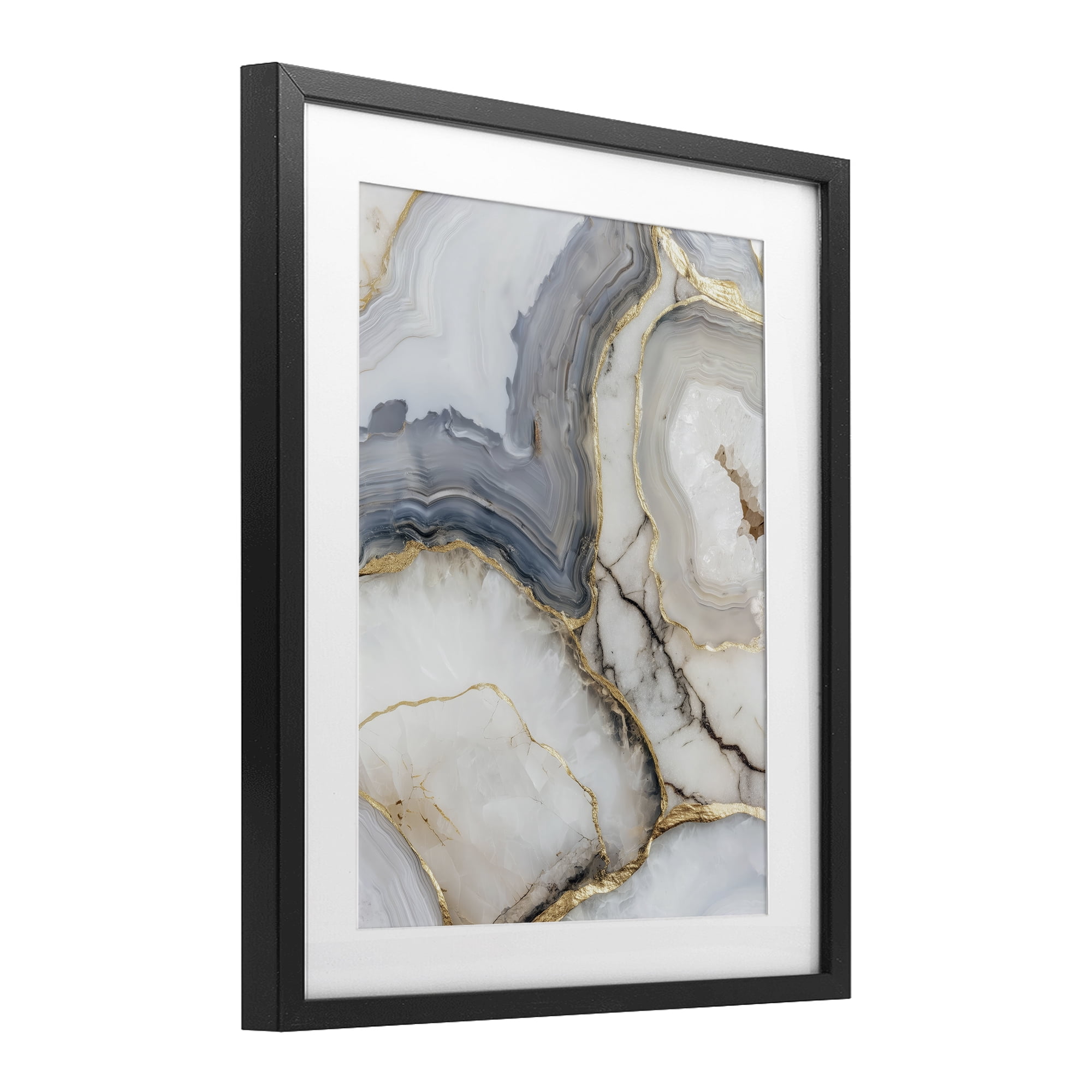 Stupell Industries Crystal Geode with Gold Black Framed Print Under Glass, design by Svetlana Aleynikova