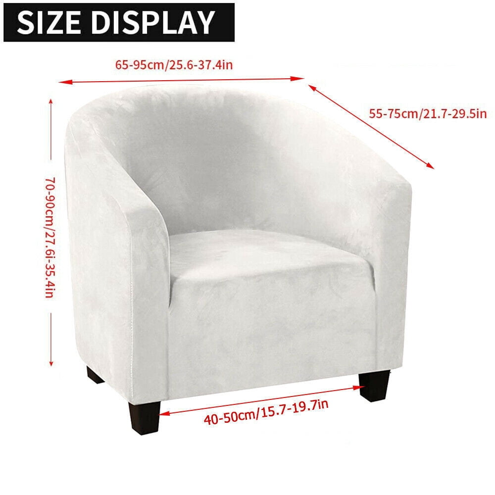 TOPCHANCES Tub Chair Covers for Armchairs, Tub Sofa Slipcover, Polyester Club Chair Slipcover, Stretch Armchair Slipcover for Dining Living Room Office Reception, Beige, 1 Pack