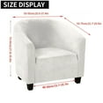 thumbnail image 2 of TOPCHANCES Tub Chair Covers for Armchairs, Tub Sofa Slipcover, Polyester Club Chair Slipcover, Stretch Armchair Slipcover for Dining Living Room Office Reception, Beige, 1 Pack, 2 of 7