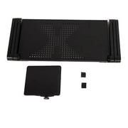 UBesGoo Modern Laptop Desk, 18.9 Adjustable Foldable Bed Table Stand Bed Tray with Extra Mouse Pad Side for Studying, Working