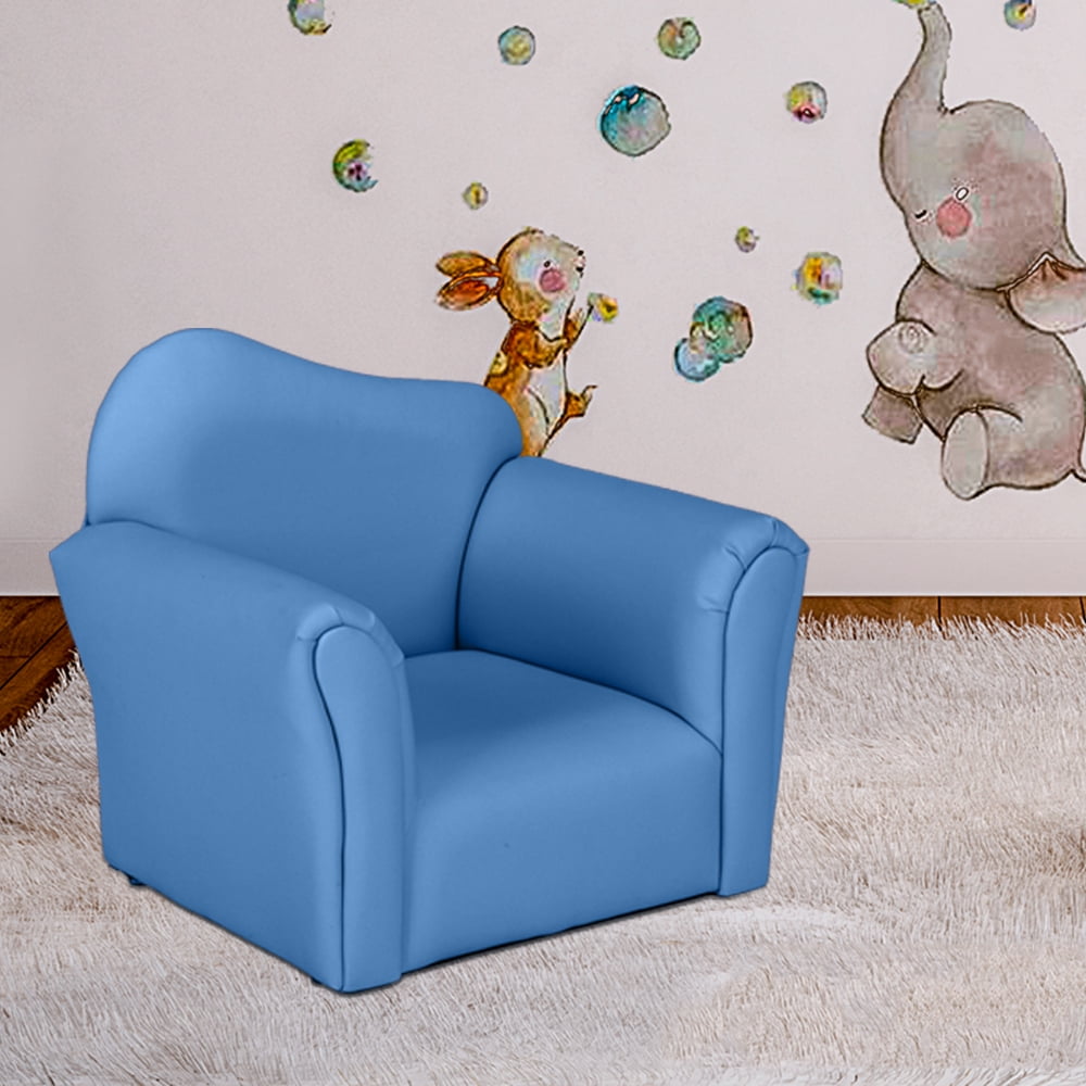 Kepooman Children Single Sofa Bent Back Modern Accent Fabric Chair Single Sofa Comfy Upholstered Arm Chair Living Room Furniture, Blue Kepooman Children Single Sofa Bent Back Modern Accent Fabric Chair Single Sofa Comfy Upholstered Arm Chair Living Room Furniture, Blue