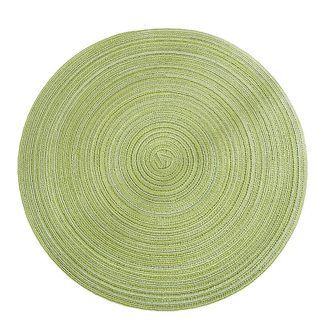 Napperons Lavables Tissés pour Table à Manger, Napperons Faciles à Nettoyer, Napperon de Table Basse, Napperons Ronds, 6 Napperons Ronds, Napperons Modernes, Ensemble de Vaisselle de Table pour 4, Rond
