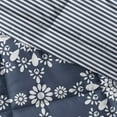 thumbnail image 6 of Noble Linens 3-Piece Navy Daisy Medallion Reversible Print Comforter Set, King/CalKing, 6 of 9