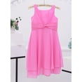 thumbnail image 4 of renvena Kids Princess Wedding Pageant Party Flower Girls Dress Knotted Waist Chiffon Ball Gown, 4 of 7