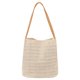 thumbnail image 2 of Bolso de playa de paja Luxtrada, bolso de mano tipo cubo, bolso de hombro, bolso de mano para mujer, bolso de verano, color beige claro, 2 of 8