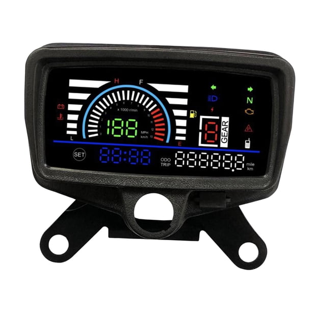 Velocímetro de motocicleta,Velocímetro digital LCD para motocicleta CG125 150,Accesorios para tacómetro electrónico de motocicleta de 12 V,Modificación de la pantalla de la señal kusrkot Velocímetro de motocicleta