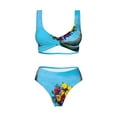 thumbnail image 4 of Daiia Elephant Trunk Couple Flowers Women's Bikini Set Two Piece Swimsuit High Waisted Bikini Adjustable Straps Bikini Perfect for Beach, Pool, and Summer Vacation-Small, 4 of 9