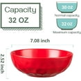 thumbnail image 2 of Large Red Ceramic Pasta & Soup Bowls Set of 6 - Fluted Stoneware, Dishwasher & Microwave Safe, 2 of 7