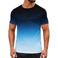 thumbnail image 2 of Chiccall Mens Gradient T Shirts Casual Soft Summer Short Sleeve Tees Stretch Crew Neck Pullover, 2 of 6