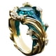 thumbnail image 2 of Anillo Abierto de Resina Ondulada para Mujer, 2 of 5
